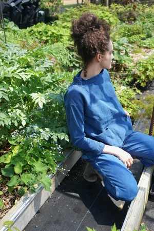 Indigo Quadro Pant — Gamine Workwear